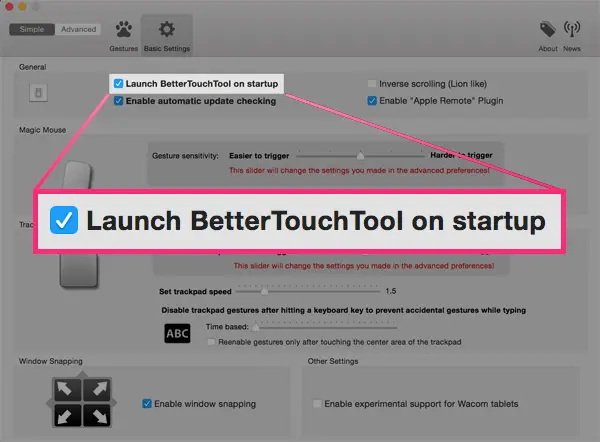 Launch BetterTouchTool on startup