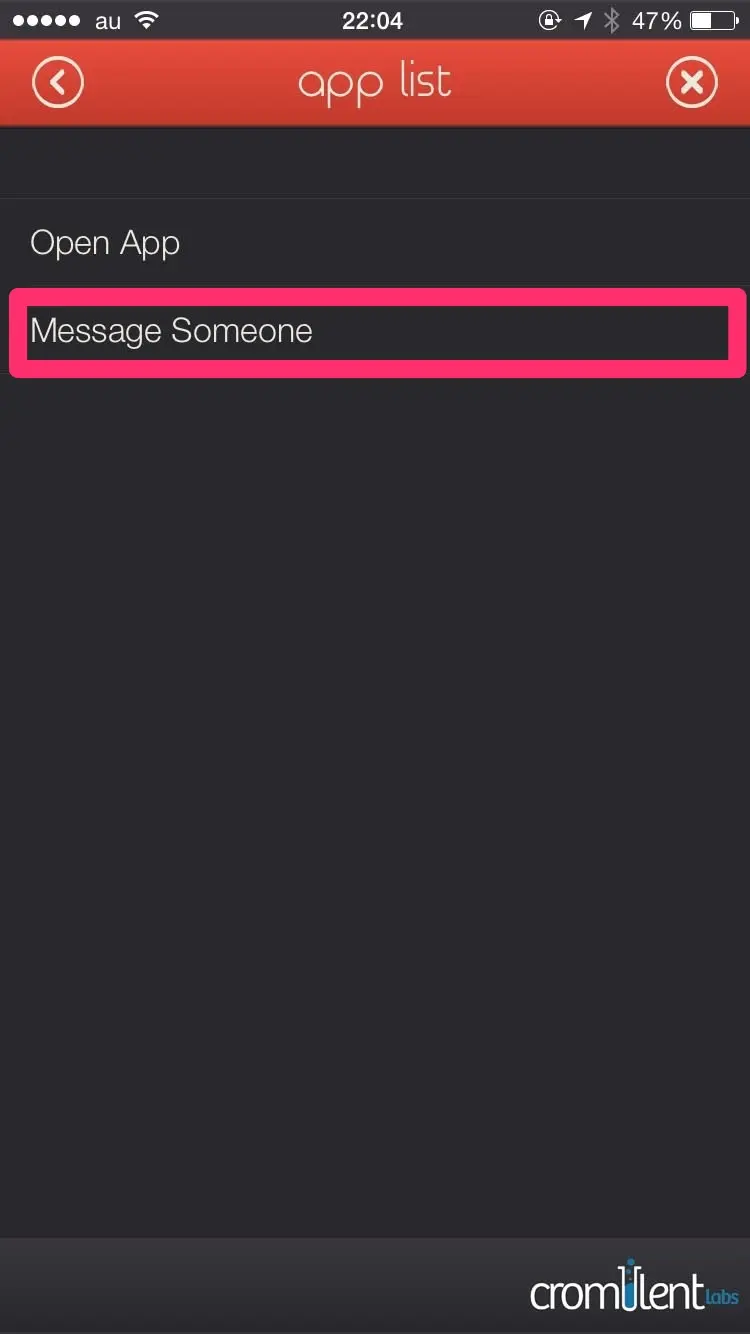 Message Someoneを選択