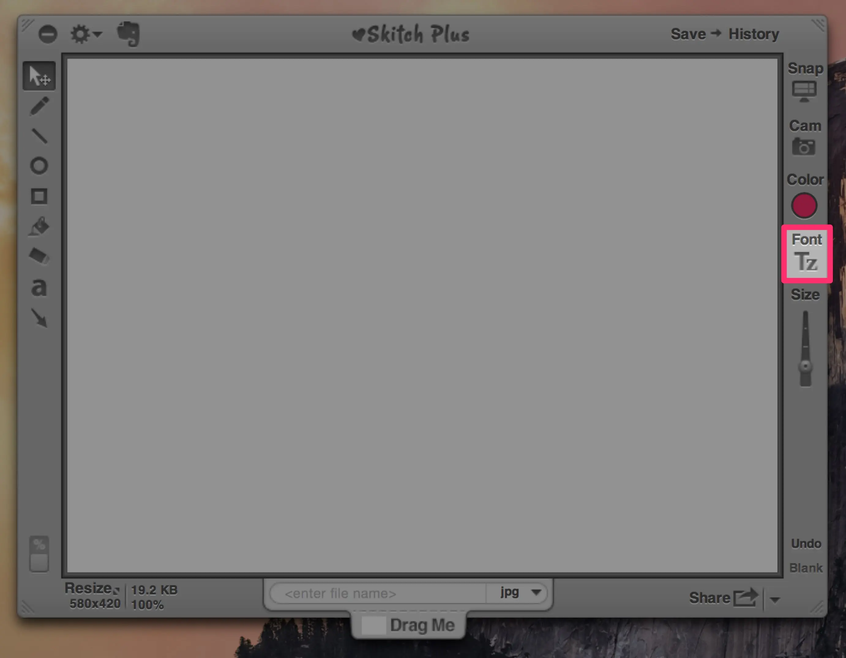 右のfontをクリック