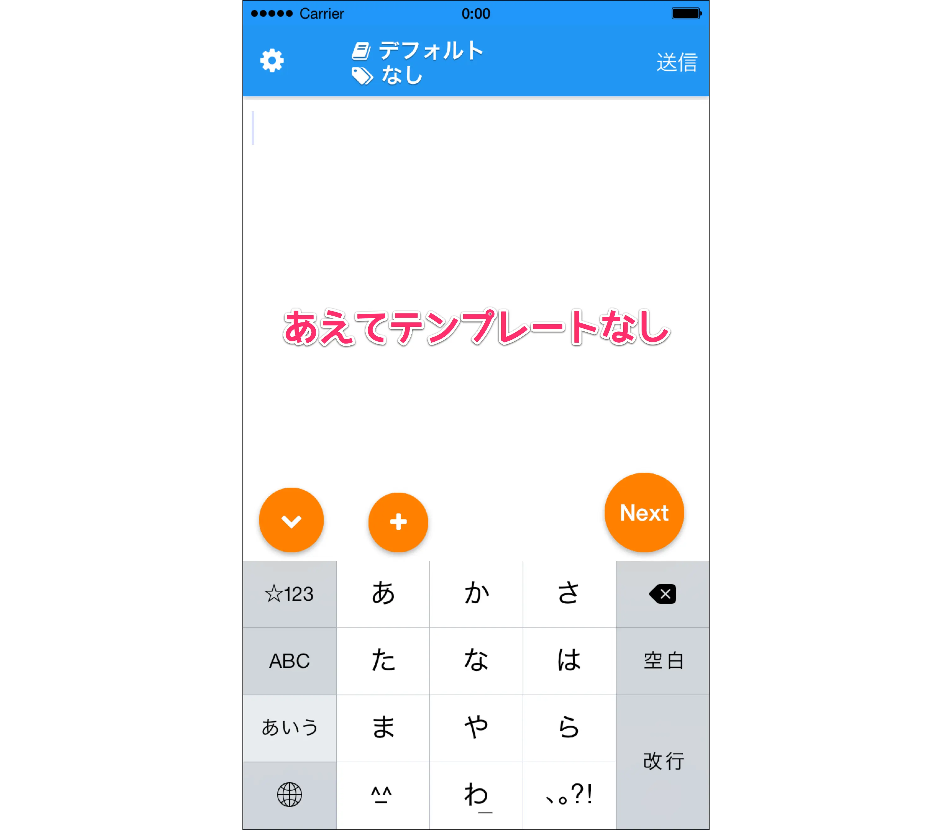 あえてテンプレート無しで、普通のエディタとして使うことも可能